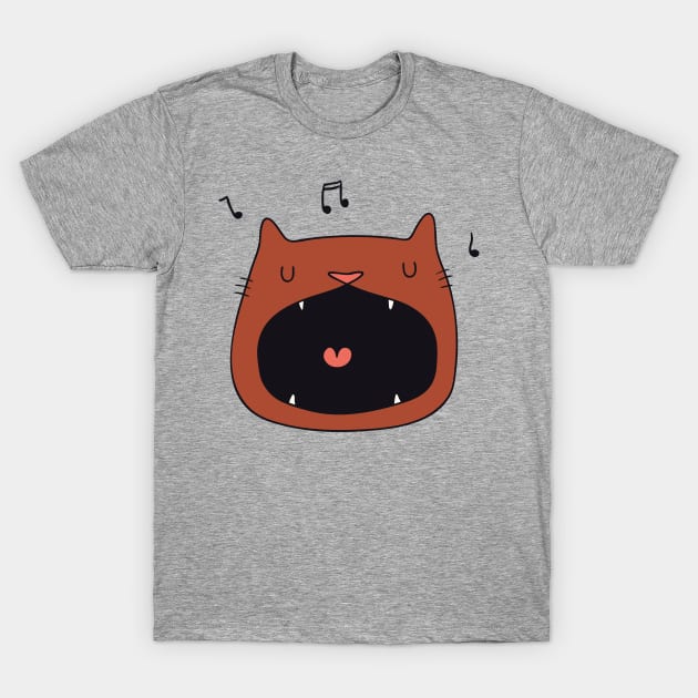 Singing cat T-Shirt by CockyArt